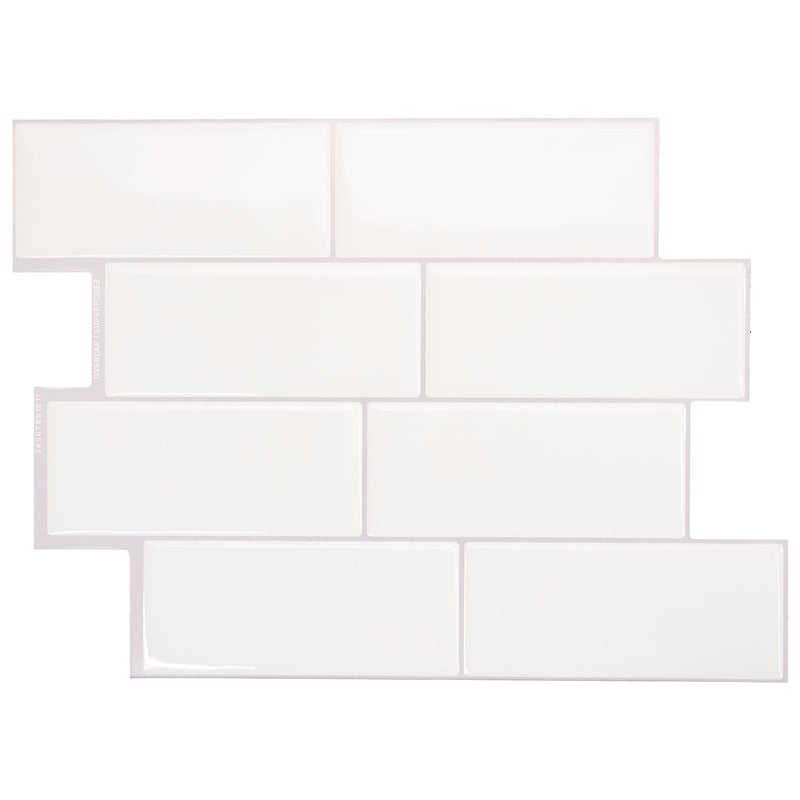 SMART TILES Peel and Stick Backsplash - 5 Sheets of 11.56"" x 8.38"" - 3D Adhesive Peel and Stick Tile Backsplash for Kitchen, Bathroom, Wall Tile - Image 1